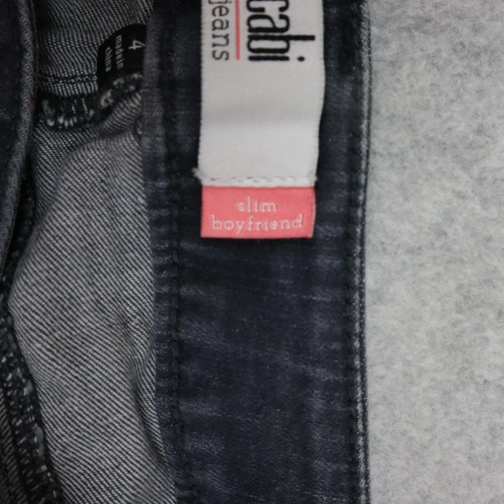 Cabi Jeans Womens 4 Slim Boyfriend Stretch Flex 5-Pocket Denim Blue‎